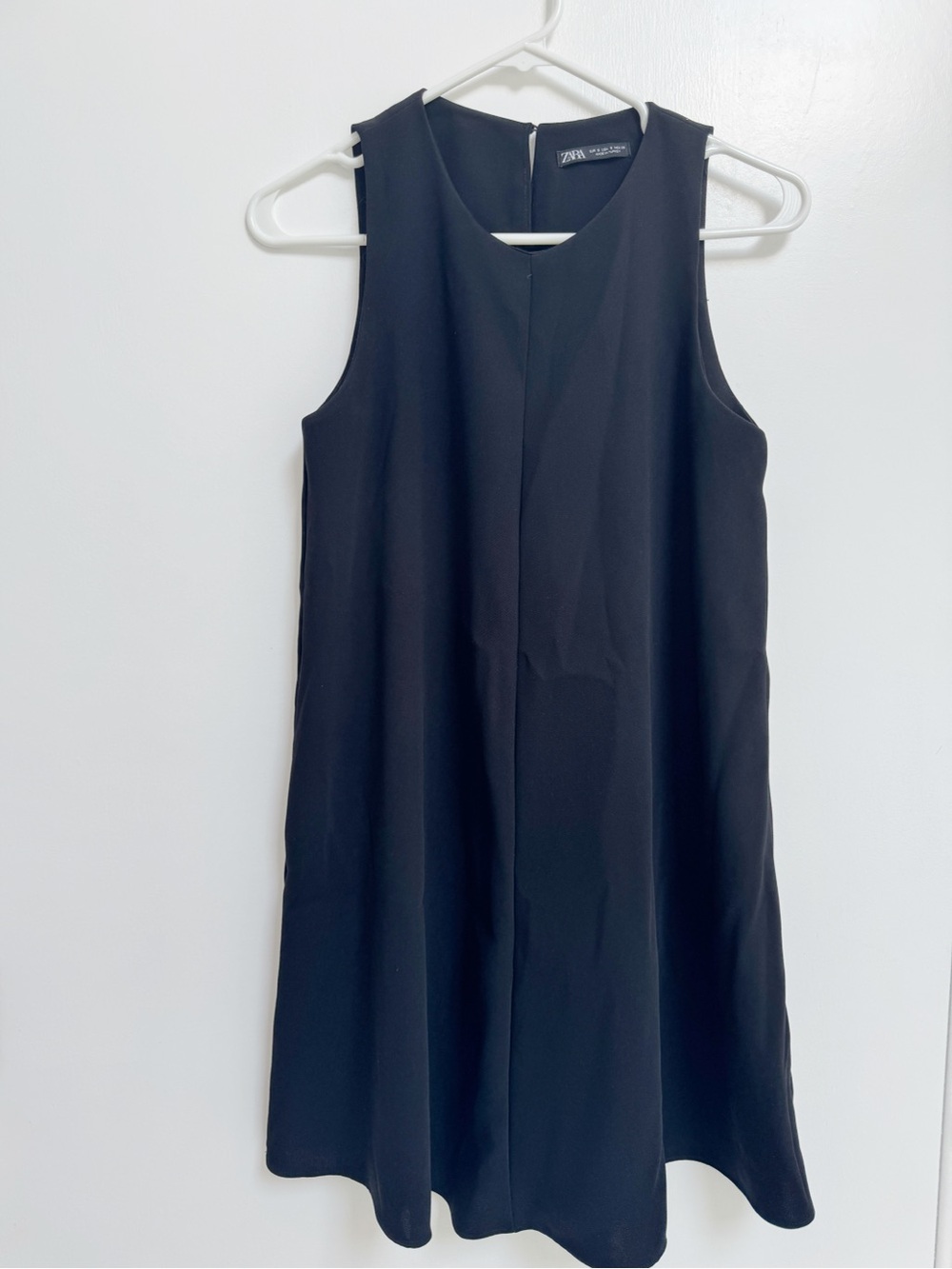 Zara Black Sleeveless Mini Shift Dress